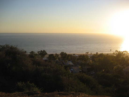sunset view from pacific palisades